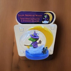 Solar Swinging Witch With Her Black Cat New in Packaging