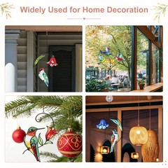 1-Pcs Hummingbird Suncatcher Window Hanging, Hummingbird Decor [Colorful-23]