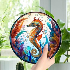 Acrylic Color Window Decoration, Mermaid Suncatcher/Sea Turtle/Dolphin/Seahor…