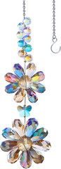 Crystal Flower Suncatcher Hanging Ornament, Rainbow Maker Window Sun Catcher Ind