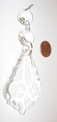 christmas tree ornament clear glass crystal suncatcher OUTDOOR decor 4″