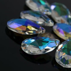 Lots AB Rainbow Crystal Lamp Prism Chandelier Pendant Jewelry Suncatcher Beads