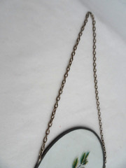 8″ Arch Shaped Sun-Catcher-Bird on Branch Themed-Sturdy Chain-Artist Unknown