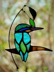 Rainbow Lorikeet Australian Stained Glass Handmade Suncatcher Bird Lovers Gift