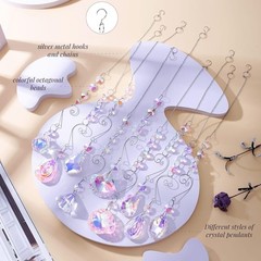 9 Pieces Sun Catchers Indoor Window Suncatcher Crystals Prisms Chain Pendant