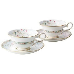 Noritake Dinnerware “Hanasasou” Tea/Coffee Bowl and Plate Pair Set From Japan
