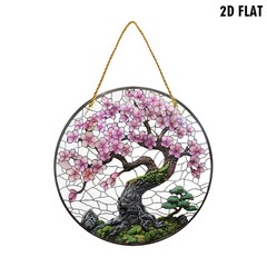 Cherry Blossom Bonsai Acrylic Suncatcher Japanese Inspired Hanging Window Decor