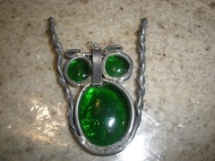 Vintage Suncatcher Owl 2″ x 4″