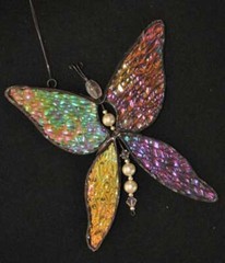 Butterfly Art Glass Suncatcher