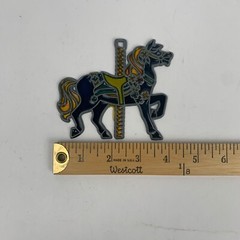 Set of 5 Vintage Carousel Horse Suncatchers Stained Glass Window Decorations