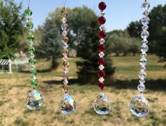 6” Swarovski Crystal Suncatcher Car Accessory Charm Sparkling Tree Ornament, ❤️