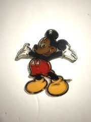 Mickey Mouse Stained Plastic Suncatcher Or Keychain Disney Vintage 4”