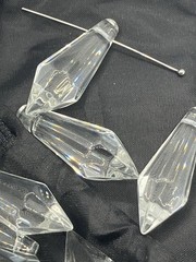 Faceted Glass Suncatcher 37 mm Length. 10 Pcs!