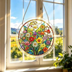 Flower Design Suncatcher Ornament