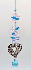Butterfly Heart Crystal Suncatcher, Mothers day gift for her mum, birthday ideas
