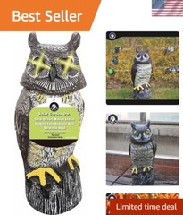 Weather-Resistant Solar Owl with Motion Sensor and Beautifully Painted Design
