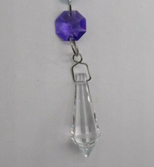 Handmade w/ Swarovski Crystal Rainbow Octagon & Clear Teardrop Suncatcher/ Prism