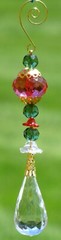 Colorful Crystal Quality Acrylic Ornament with Hanger Hook 7 Inches Long