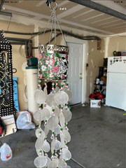 Wind chime with shells and crystals