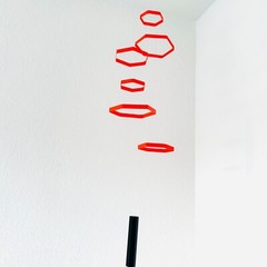 Revolutionary Hex hanging Mobile: Customizable Modern Art for Your Space