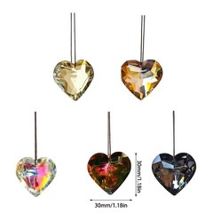 Heart Sun Catcher Rainbow Crystal Ornaments For Wedding and Car Hanging Decors