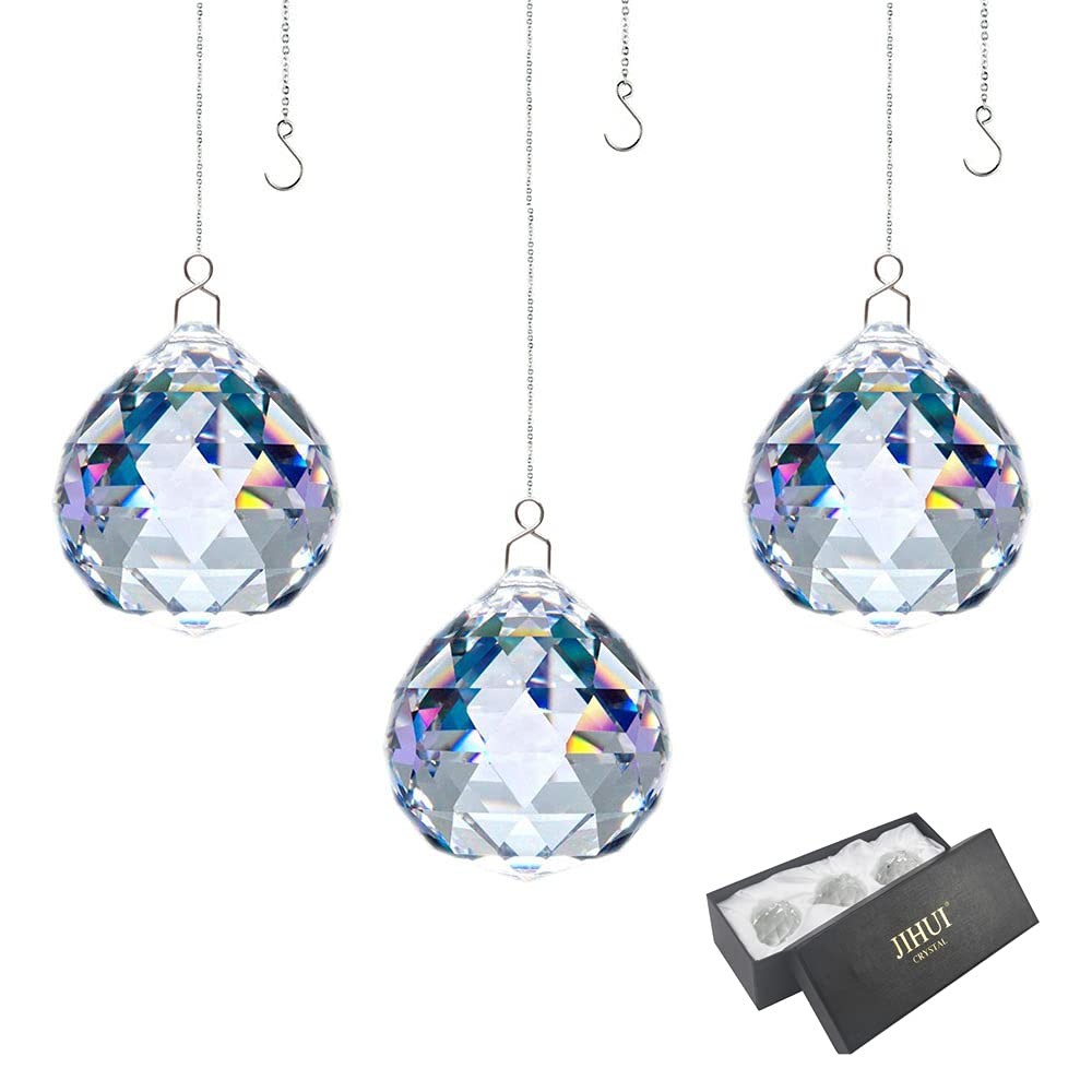 Crystal Prism Ball Window Suncatcher Rainow Maker 30mm/1.18 Inches With Chain Fo