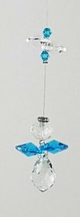 Small Guardian Angel Crystal Suncatcher car mirror, memorial sympathy gift