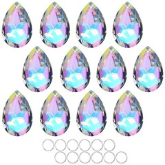 12 Pieces 50mm Crystal Prisms Chandelier Colorful Bauhinia Ornament Pendants …