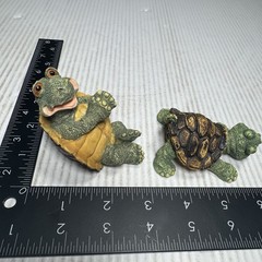 Turtles For Outdoor In Door. Lot of 2 Very Detailed And Cute. Silly Resin