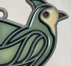 VTG Bird window sun-catcher Bluejay Blue
