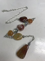 Orange Jade Car Charm Fire Agate Citrine Hearts 430