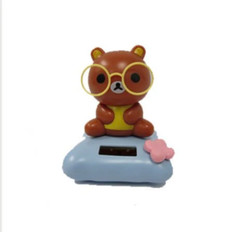 Dancing Grey Bear figuire Solar Toy Dashboard Decorative Gift