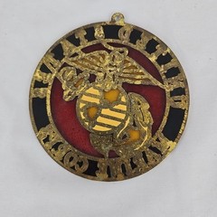 United States Marine Corps Enamel Stained Glass 4.5″ Suncatcher Ornament