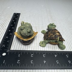 Turtles For Outdoor In Door. Lot of 2 Very Detailed And Cute. Silly Resin