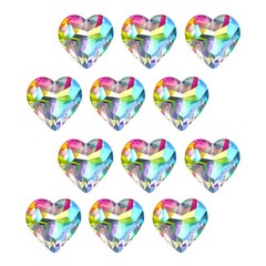 12PCS Crystal Suncatcher Pendants, Heart Prism Suncatcher Hanging Pendant, Co…