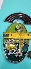 Vintage Resin Suncatchers Lot of 7 Butterfly Peacock Flamingo Bible Florida Frog
