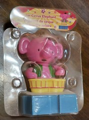 4¼” Solar Dancing Dancer Circus Animal Pinkish Red Elephant Performer Vintage