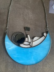 Astronaut Stained Glass Window Hanging, Suncatcher Window Decor