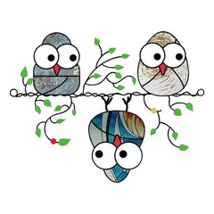 Owl Stained Glass Window Hanging Suncatcher Home Decor Gift