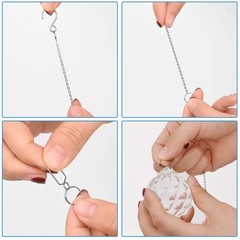 10pcs Sun Catcher Chains for Pendant Prisms, 18.11″ Suspension Hook, DIY Decor