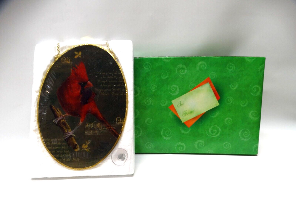 Vintage Global Innovations Cardinal Winter Song Suncatcher NIB with Wrapping