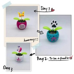 Solar Powered Apple Flower Little Bee Automatic Swinging Sunflower Car Ornament
