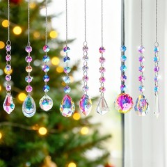 9 PCS Rainbow Crystal Suncatchers for Windows, Colorful Hanging Prisms Decor