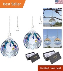 Suncatcher Crystals Ball Prism Window Rainbow Maker with Chain for Easy Hangi…