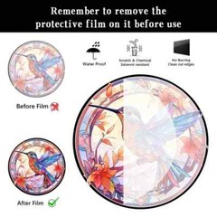 Colorful Hummingbird Suncatcher Double Sided Round Acrylic Decor