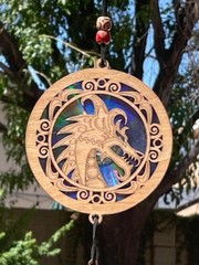 Custom Dragon Suncatcher | Repurposing DVDs