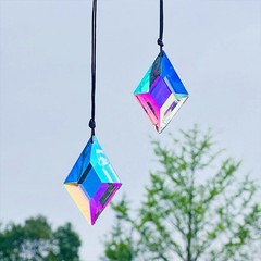 2pcs Diamond Crystal Sun Catcher Rainbow Prism Light Maker Window Decor – NEW