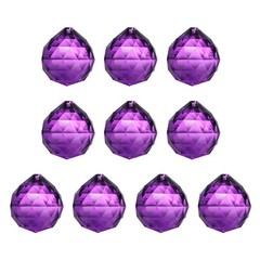 10 Pack 18mm / 0.71Inch Crystal Ball Prisms, Violet