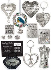 “MOTHERS ARE ANGELS WITH INVISIBLE WINGS” SILVER HEART ANGEL WINGS SUNCATCHER BN