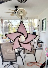 Stained Glass CHRISTMAS Ornament Suncatcher , color your Choice